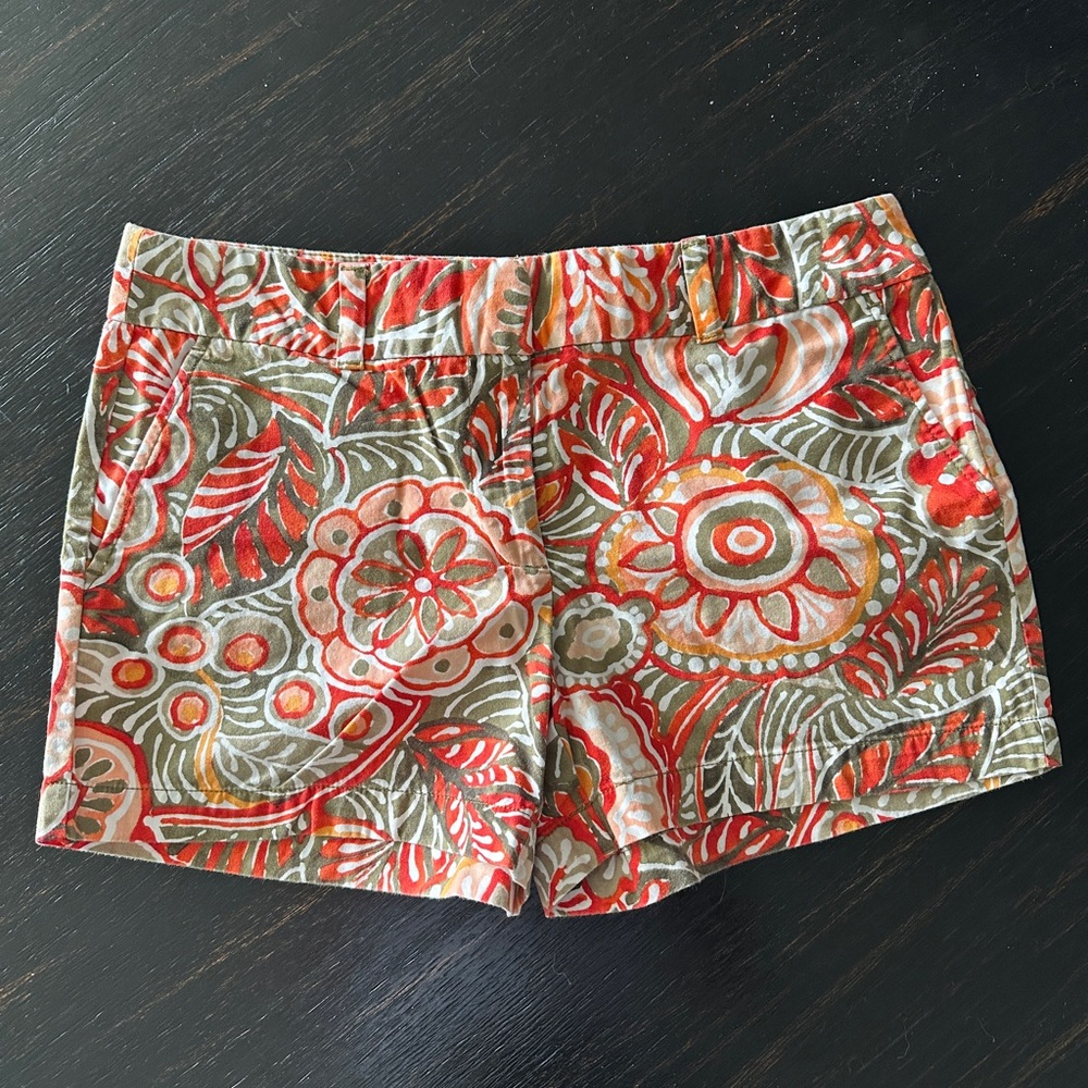 LOFT Red and Orange Vibrant Shorts